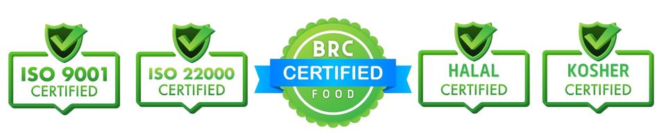 ISO HALAL KOSHER BRC certifications (1)